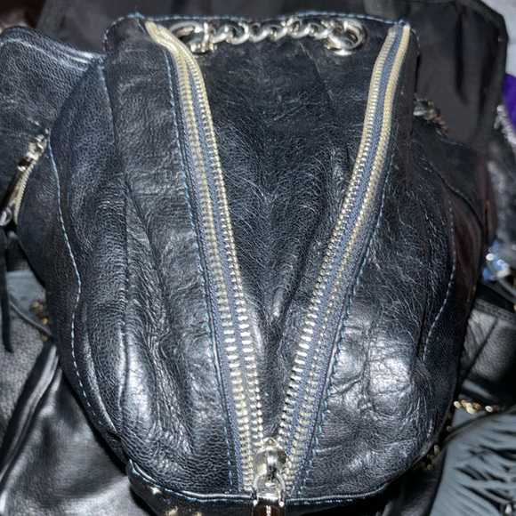 REBECCA MINKOFF LEATHER SHOULDER/CROSSBODY BAG - Picture 3 of 5